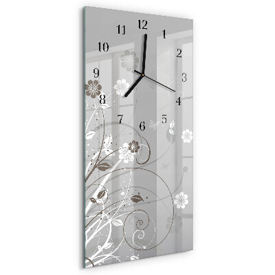 Reloj rectangular Flores