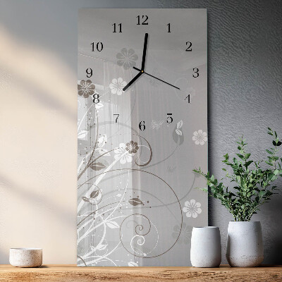 Reloj rectangular Flores