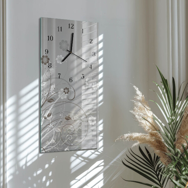 Reloj rectangular Flores
