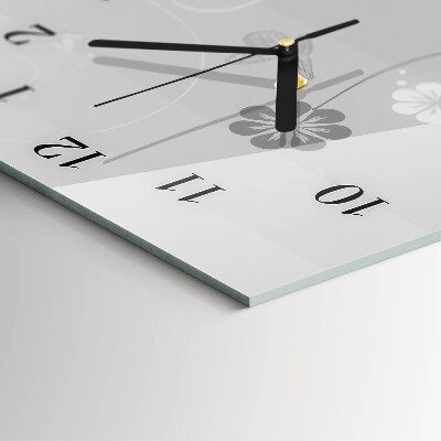 Reloj rectangular Flores
