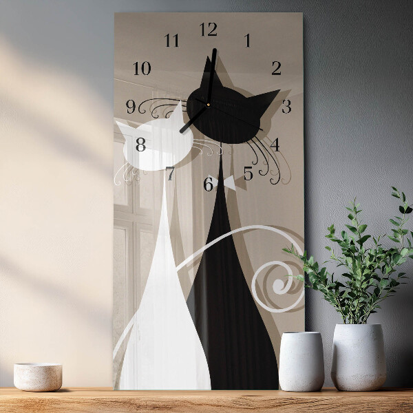 Reloj rectangular Gatos