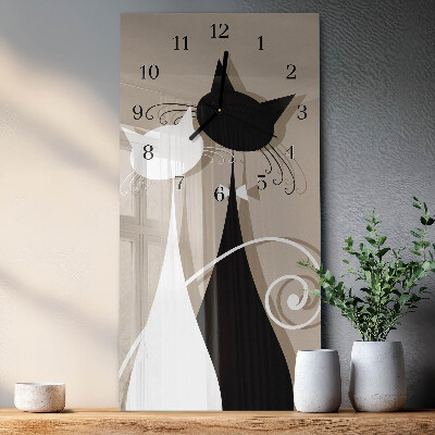 Reloj rectangular Gatos