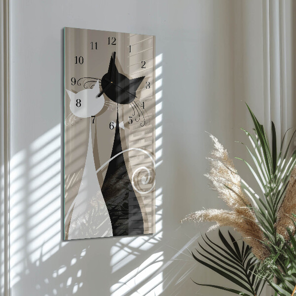 Reloj rectangular Gatos