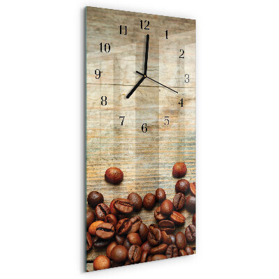 Reloj rectangular Granos de café Madera