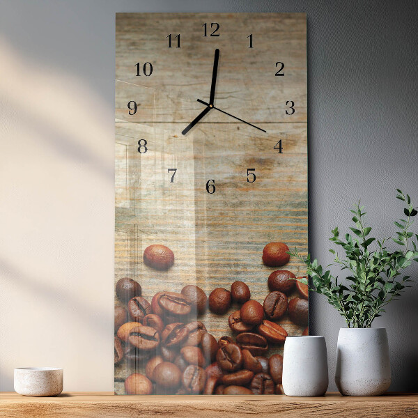 Reloj rectangular Granos de café Madera