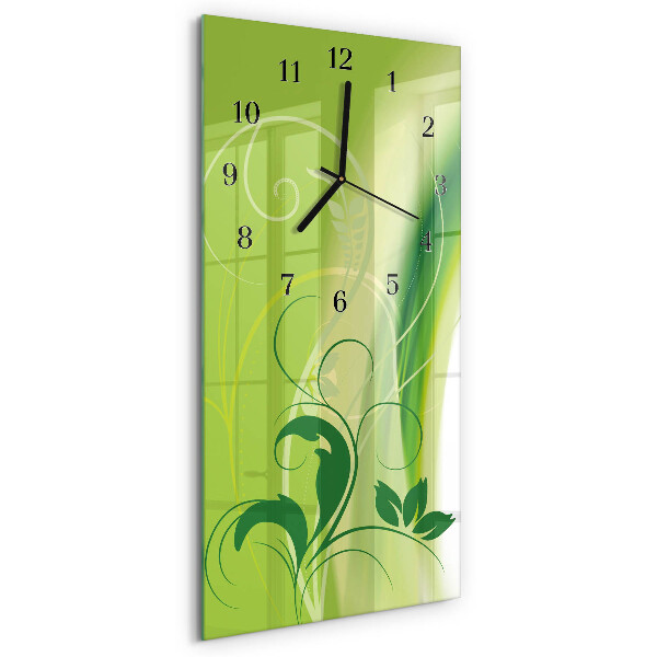 Reloj rectangular Patrón de flores