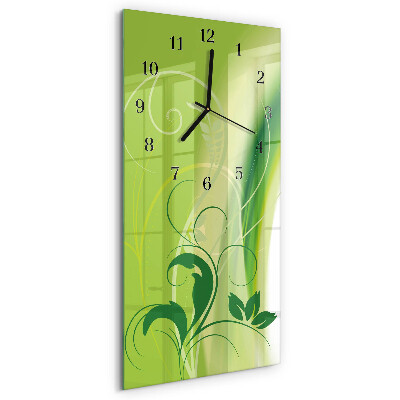 Reloj rectangular Patrón de flores