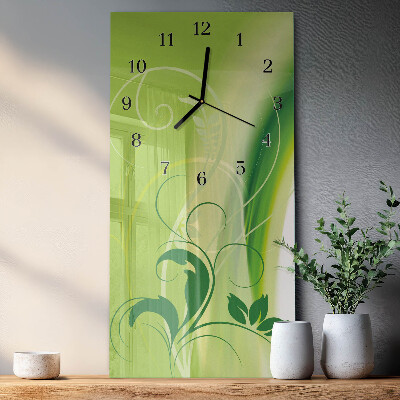 Reloj rectangular Patrón de flores