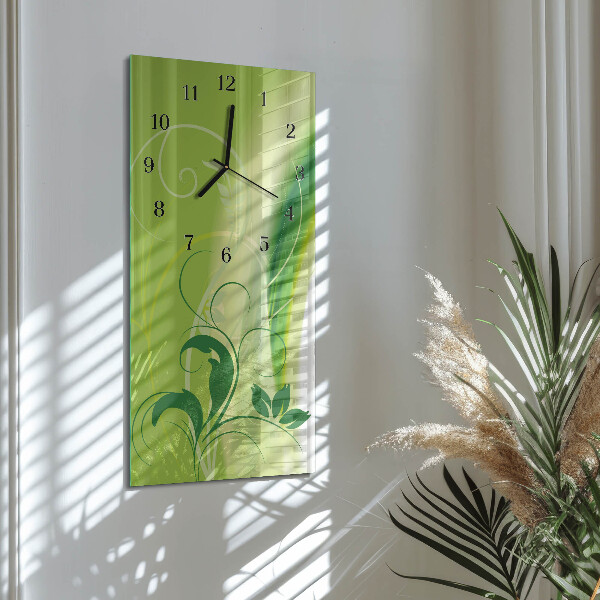Reloj rectangular Patrón de flores