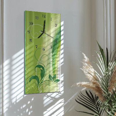 Reloj rectangular Patrón de flores