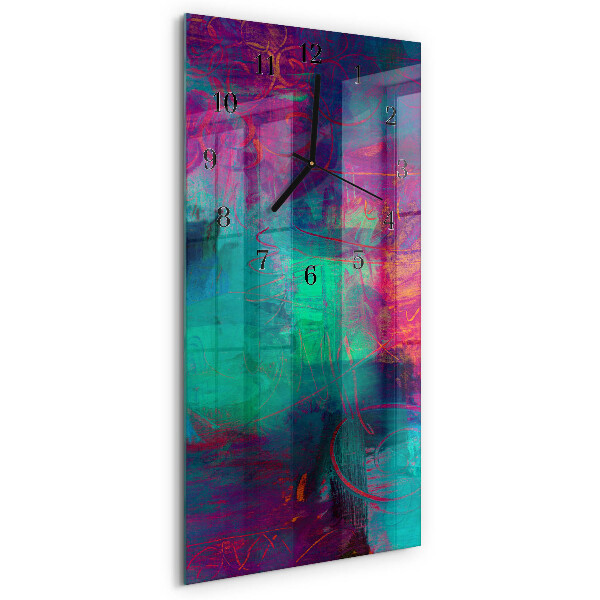 Reloj rectangular Pintura colorida