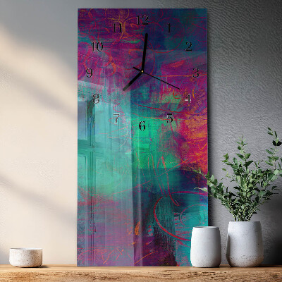 Reloj rectangular Pintura colorida