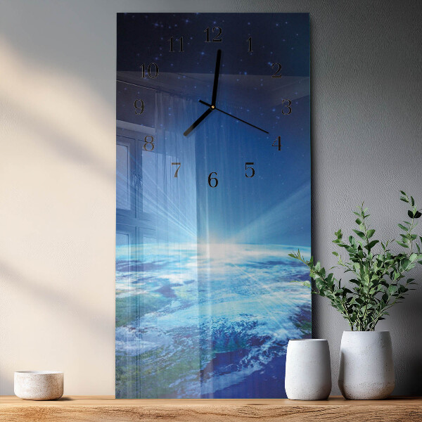 Reloj rectangular El universo de la Tierra