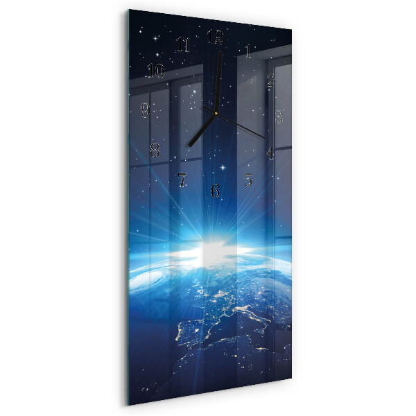 Reloj rectangular Weltall de la Tierra
