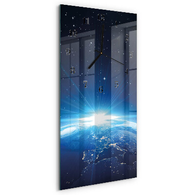 Reloj rectangular Weltall de la Tierra