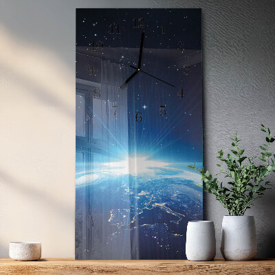 Reloj rectangular Weltall de la Tierra