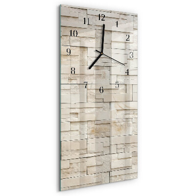 Reloj rectangular Muro de piedra