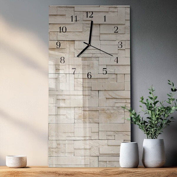 Reloj rectangular Muro de piedra