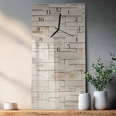 Reloj rectangular Muro de piedra