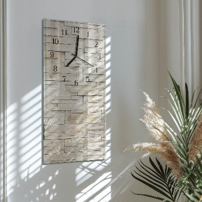Reloj rectangular Muro de piedra
