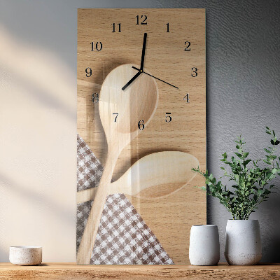Reloj rectangular Cucharas