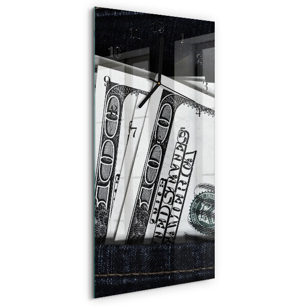 Reloj rectangular billetes