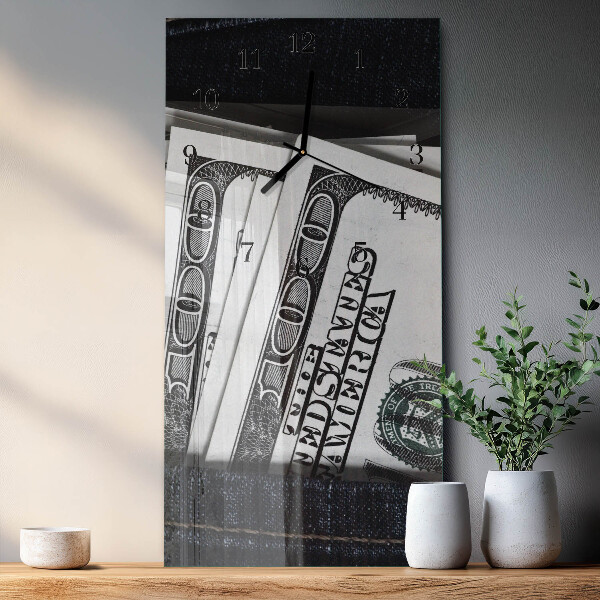 Reloj rectangular billetes