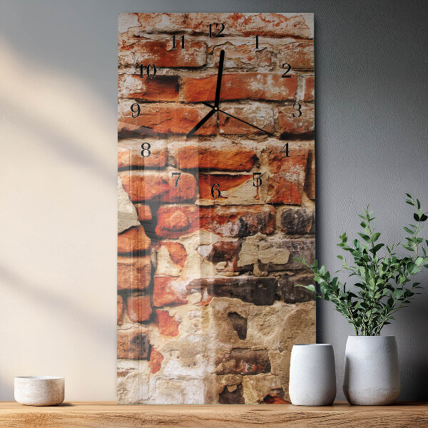 Reloj rectangular Muro de ladrillo
