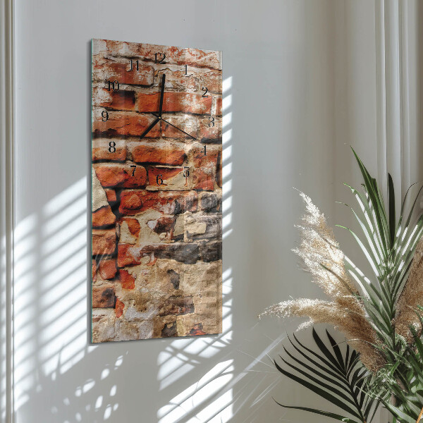 Reloj rectangular Muro de ladrillo