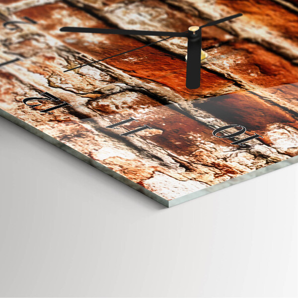 Reloj rectangular Muro de ladrillo