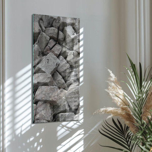 Reloj rectangular Piedras