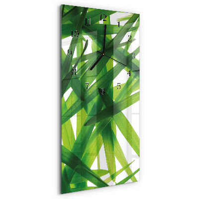 Reloj rectangular hojas de plantas