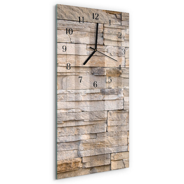 Reloj rectangular Muro de piedra