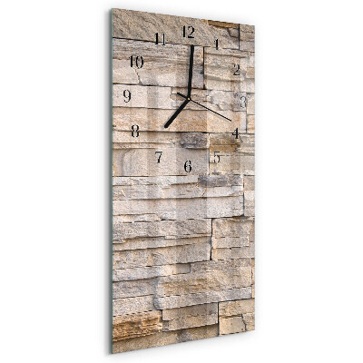 Reloj rectangular Muro de piedra