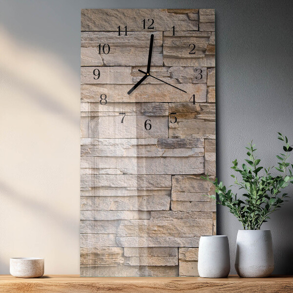Reloj rectangular Muro de piedra