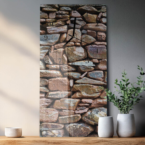 Reloj rectangular Muro de piedra