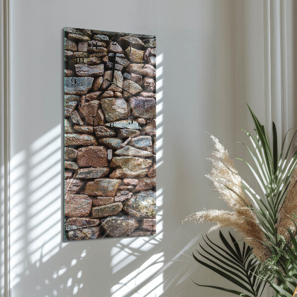 Reloj rectangular Muro de piedra