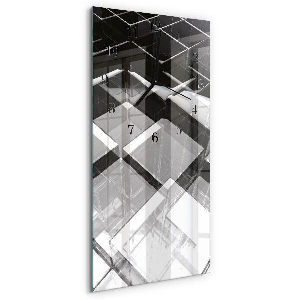 Reloj rectangular Cubo de cristal