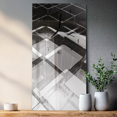 Reloj rectangular Cubo de cristal