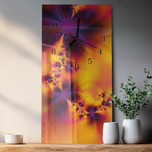 Reloj rectangular Flores