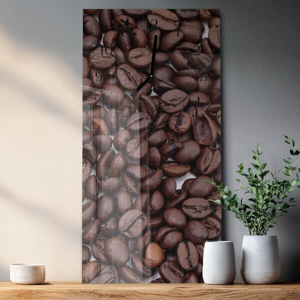 Reloj rectangular Granos de café