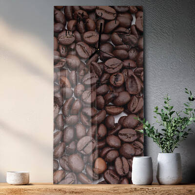 Reloj rectangular Granos de café