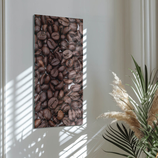 Reloj rectangular Granos de café