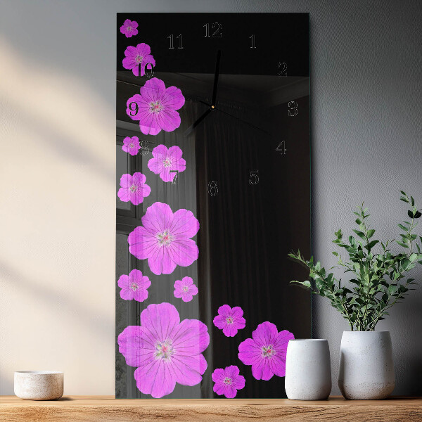 Reloj rectangular Flores