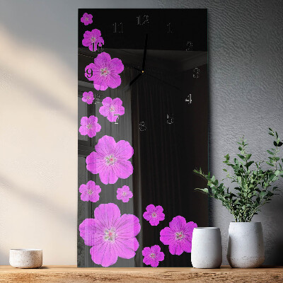 Reloj rectangular Flores