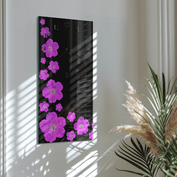 Reloj rectangular Flores