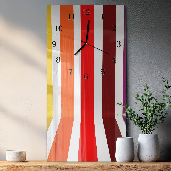 Reloj rectangular rayas