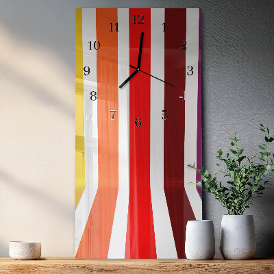Reloj rectangular rayas