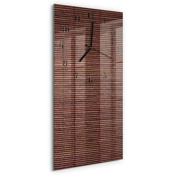 Reloj rectangular Persianas de bambú