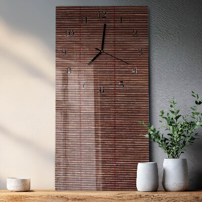 Reloj rectangular Persianas de bambú